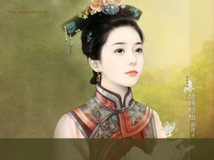 illustration_painting_artwork_of_chinese_beauty_in_ancient_costume_b821